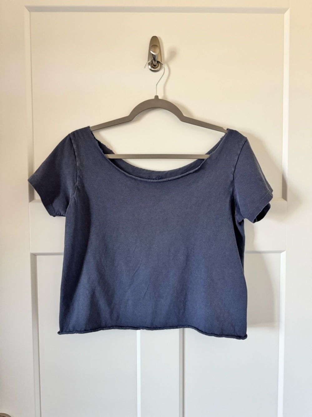 John Galt Robyn Off-The-Shoulder Short Sleeve Top Blue Size S, OS